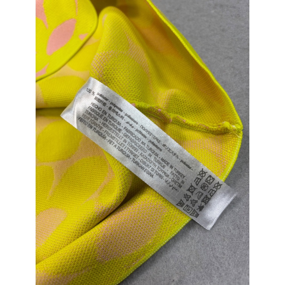 Zara Small Knit Dress Yellow Pink Floral Sleeveless Mini dress retro 60s 70s‎ - Picture 8 of 8